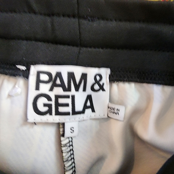 PAM& GELA HIGH WAISTED YELLOW PLAID SIZE SMALL. - Picture 3 of 15